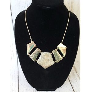 Gold statement necklace